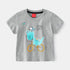 Summer Boys Bicycle Dinosaur Print Short Sleeve